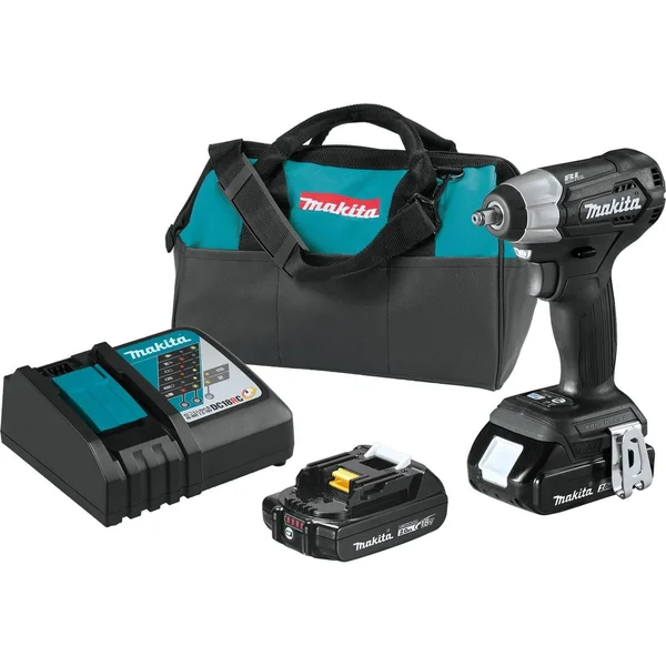 Makita XWT12RB 18V LXT Lithium-Ion Sub-Compact Brushless Cordless 3/8x22 Sq. Drive Impact Wrench Kit (2.0Ah)