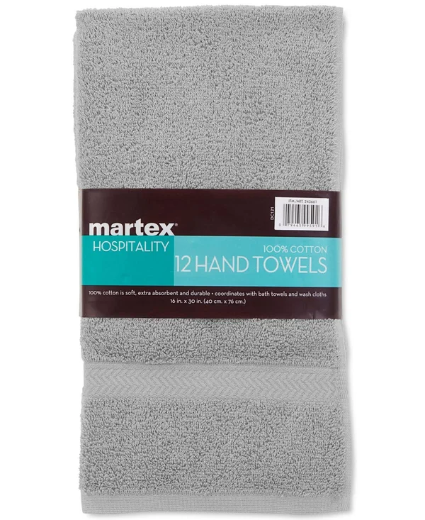 Martex Commercial Hand Towel Set - Khaki - 12 pack
