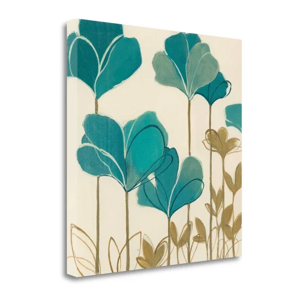 Tangletown Fine Art Ladybug Flowers II by Maria, Giclee Print on Gallery Wrap Canvas, 35x22X35x22