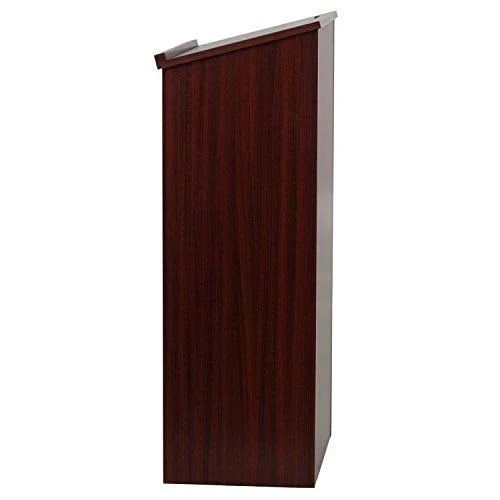 AdirOffice 661-01 Wood Stand-Up Podium Lectern Silver