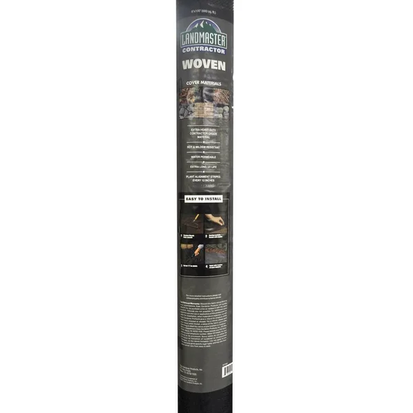 6 ft. x 100 ft. Woven Contractor Ground Cover Weed Barrier Fabric - Landmaster