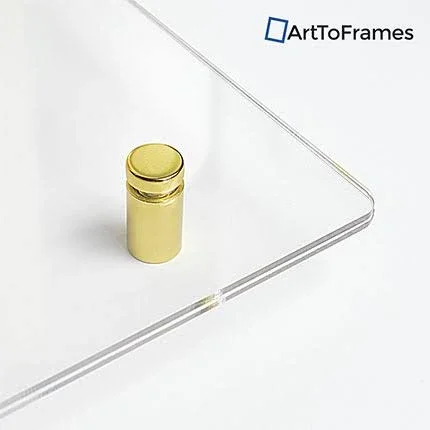 20x28 Acrylic Floating Frame for Pictures and Art with Gold Standoff (Full Frame Is 24x32)