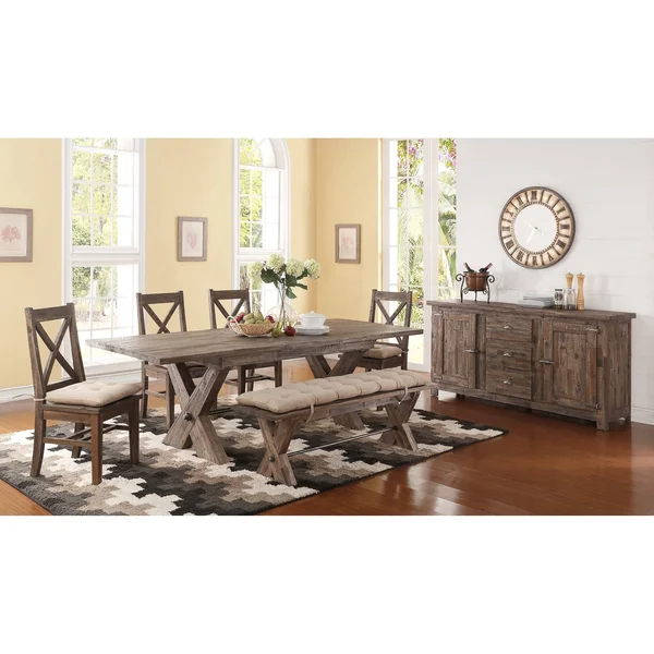 New Classic Tuscany Park Vintage Grey Dining Chair with Cushion Set of 2 D7404-20C