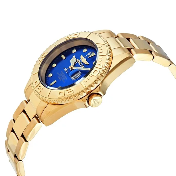 Invicta Men's Quartz Watch - Pro Diver Blue Dial Yellow Gold Steel - 29940