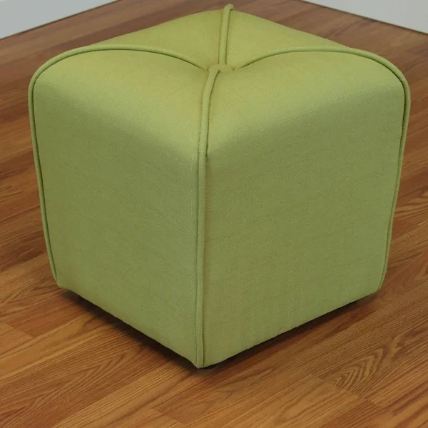 Monsoon Sopri Upholstered Ottoman - Green Apple