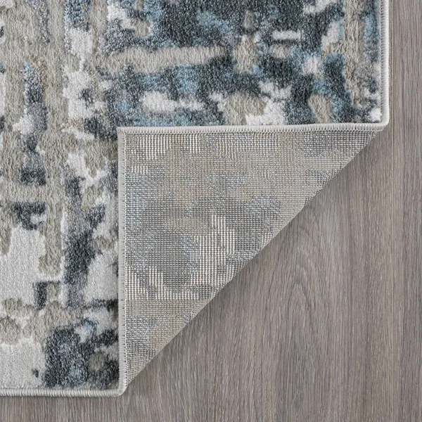 Alise Rugs Emory Contemporary Abstract Area Rug - Dark Blue - 2&2&& x 7&3&&
