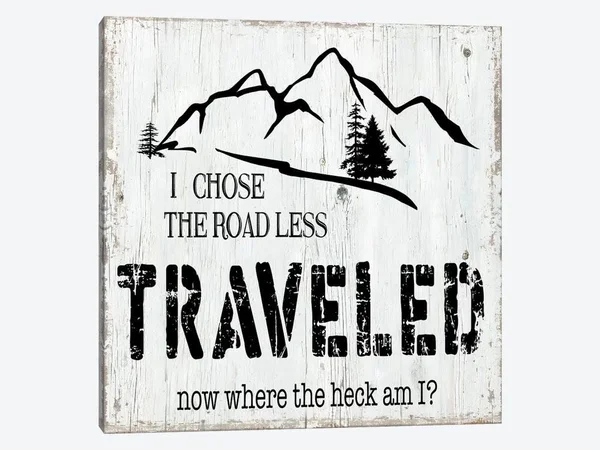 CAD Designs Large Canvas Prints - Road Less Traveled ( Inspirational & Motivational Wall Art art)