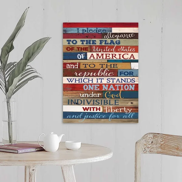 Pledge of Allegiance, Canvas Wall Art, 18x24, Great Big Canvas