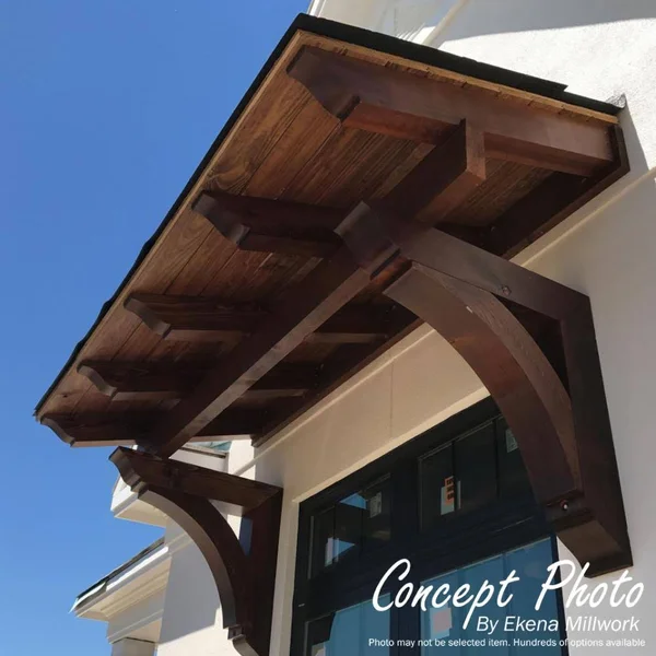 Ekena Millwork BKT06X26X34MRC01RDF 6x22W x 26x22D x 34x22H Merced Traditional Rough Sawn BRACKET - Douglas Fir