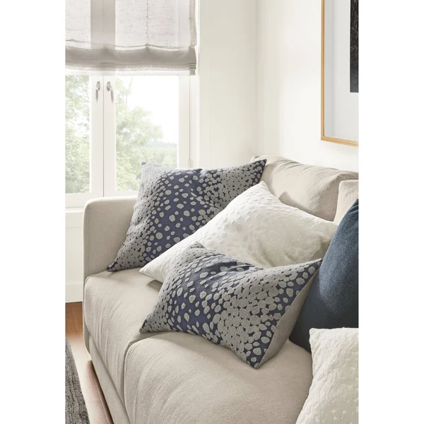 Room & Board, Modern Velvet Throw Pillow 21W 21H in Peacock Blue