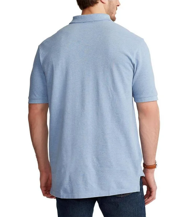 Polo Ralph Lauren Big Tall Classic-Fit Short-Sleeve Cotton Mesh Polo Shirt, Mens, 2XT, Delta Blue
