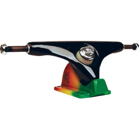 Gullwing Trucks Charger Black, Rasta Skateboard Trucks - 185mm Hanger 10 inch Axle (Set of 2)