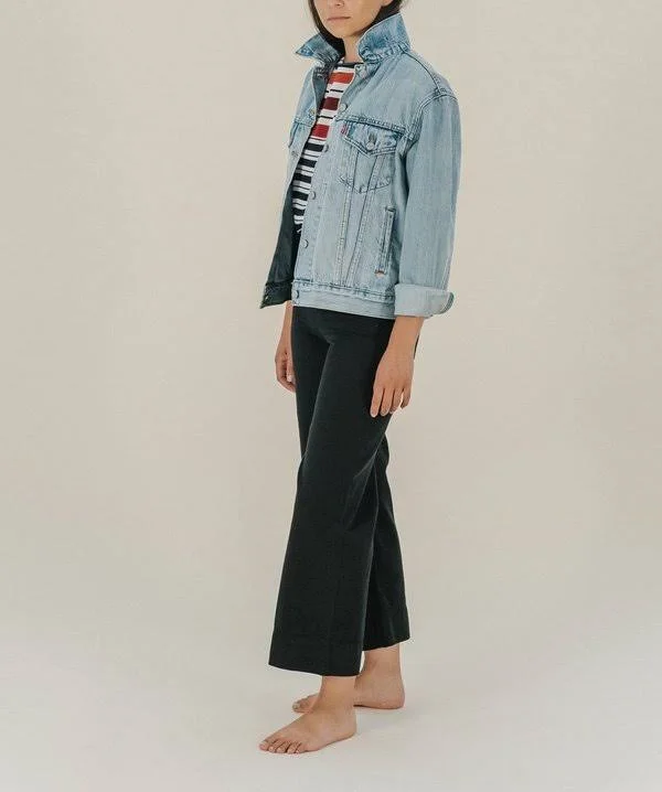 Levi&s Ex-Boyfriend Denim Trucker Jacket - Size X-Small in Across The Sky Trucker at Nordstrom