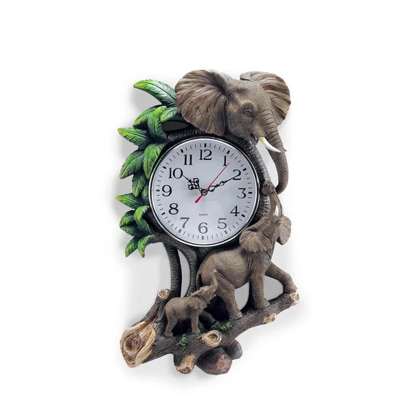 Ore International CL-415 17.5 in. 3D Elephant Wall Clock