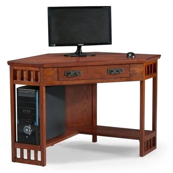 Bowery Hill Corner Computer Desk in Mission Oak