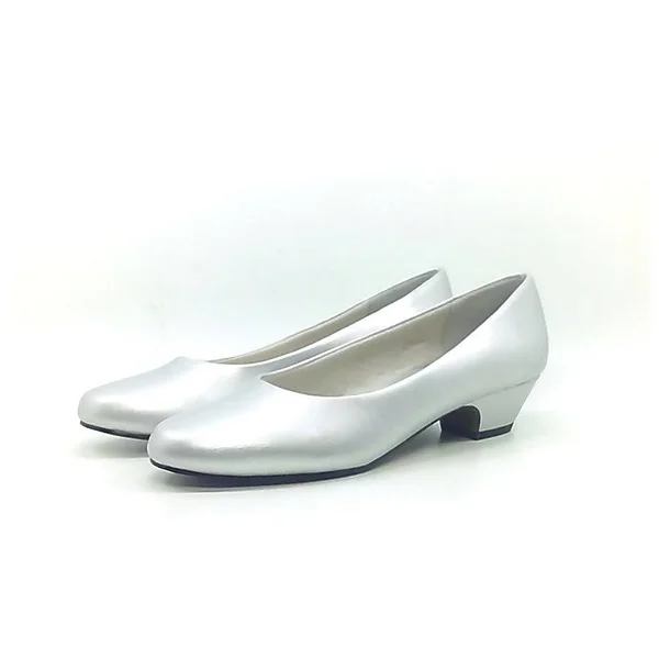 Easy Street Womens Halo Fabric Closed Toe Classic Pumps - Silver