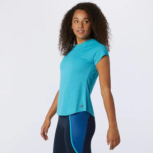 New Balance Q Speed Fuel Jacquard T-Shirt - Blue - XX-Large