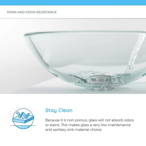 Mr Direct 601 Emerald Vessel Sink Ensemble with A Chrome Finish 731 Faucet, Pop-Up Drain, and Sink Ring.