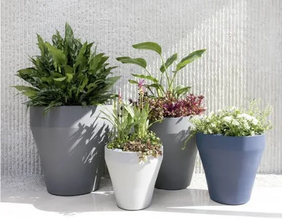Rim Self-Watering Planter - 22x22 - Alpine White - Crescent Garden