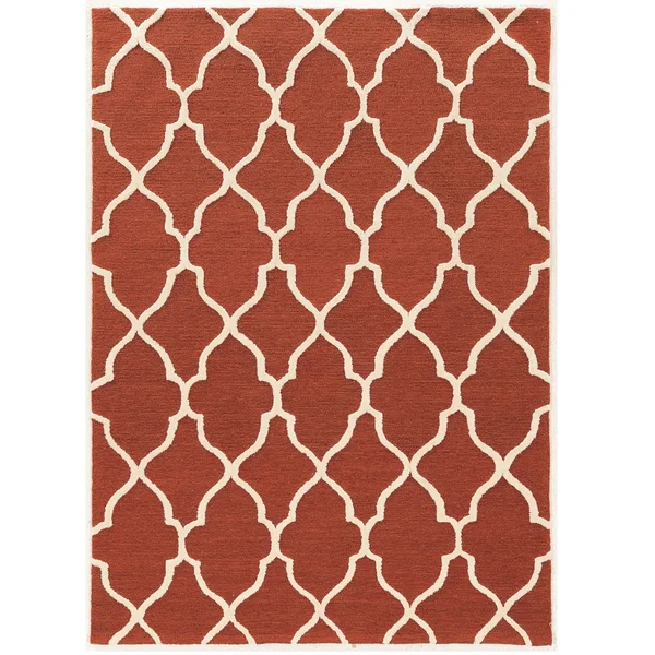Linon Trio Geo Gray with Cream Silk 5ftx7ft Rug