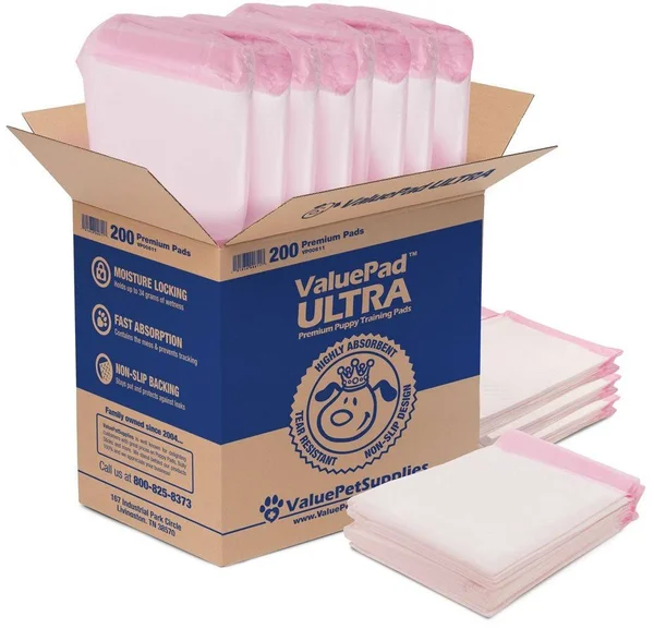 Valuepad Ultra Puppy Pads - Medium 23x24 inch, 200 Count