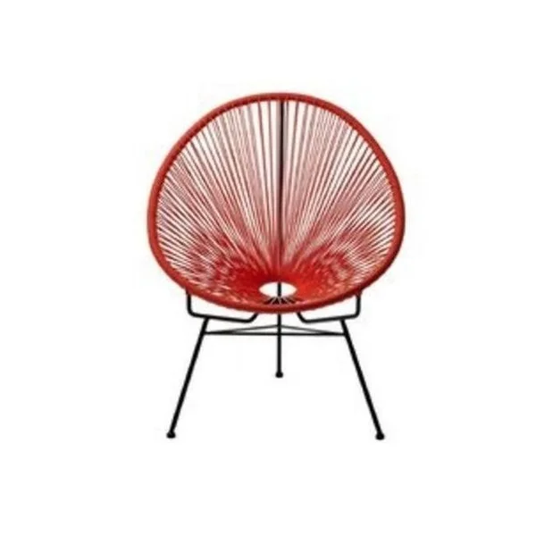 Acapulco Outdoor/Indoor Lounge Chair, Black - Red