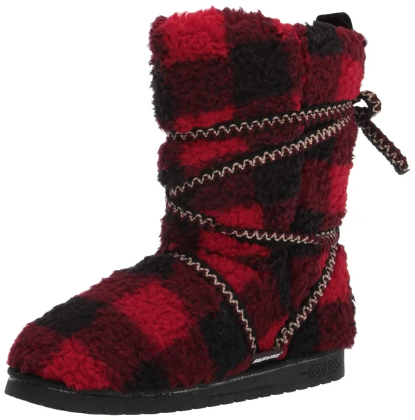 Muk Luks Women's Reyna Boot Red-Black 8