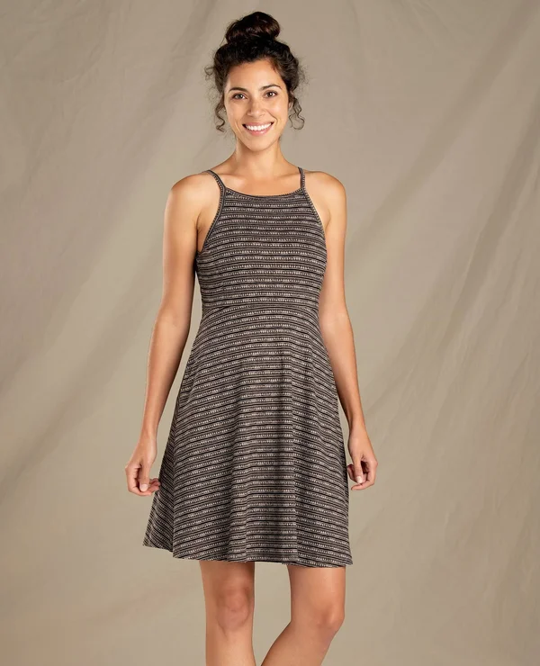 Toadu0026Co Samba Corfu Dress - Women's Cocoa Stripe Print - L