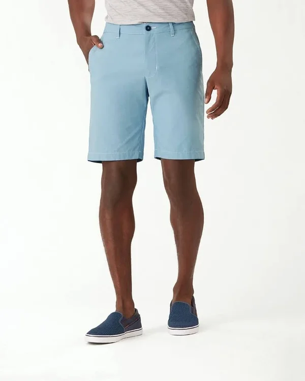Men's Tommy Bahama Chip Shot Oxford Shorts, Size 42 - Blue