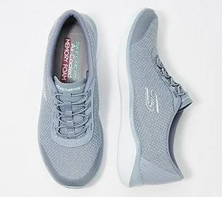 Skechers Bungee Slip-On Shoes - Envy, Size 6-1/2 Medium, Slate