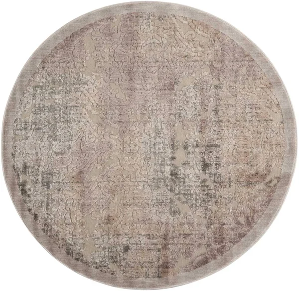 Nourison Graphic Illusions Area Rug, Ivory, 5&3x22 x Round