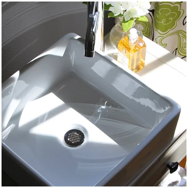 Nantucket Sinks NSV107A Square Vessel Sink White