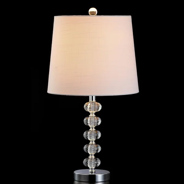 Kevin 22x22 Glass/Metal LED Table Lamp - Clear/Chrome (Set of 2) by Jonathan Y