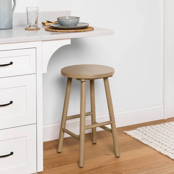 Heart & Hand with Magnolia 24 Wood Counter Stool