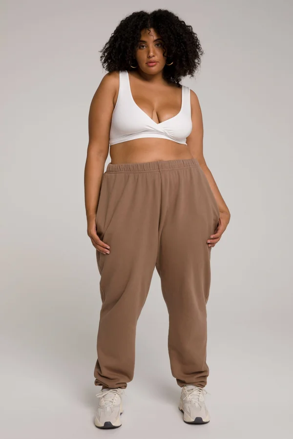 Good American Women's Boyfriend Sweatpants - Brown - Size 8/XXXXXL