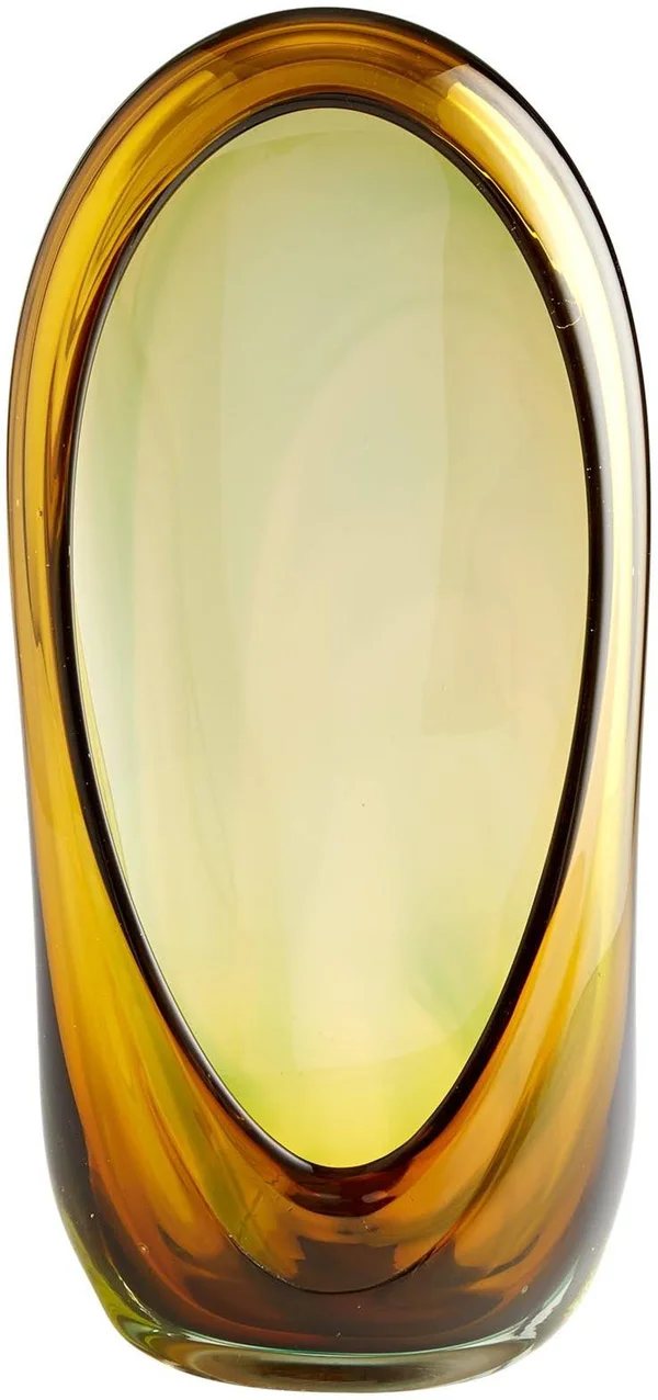 Mandisa Vase Cyan Design Small Amber Dimpled Glass