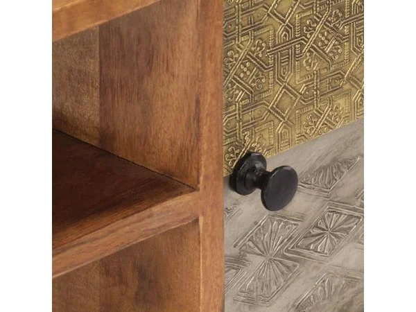 vidaXL TV Cabinet 55x22x11.8x22x15.7x22 Solid Acacia Wood, 247682, 140 x 30 x 40 cm
