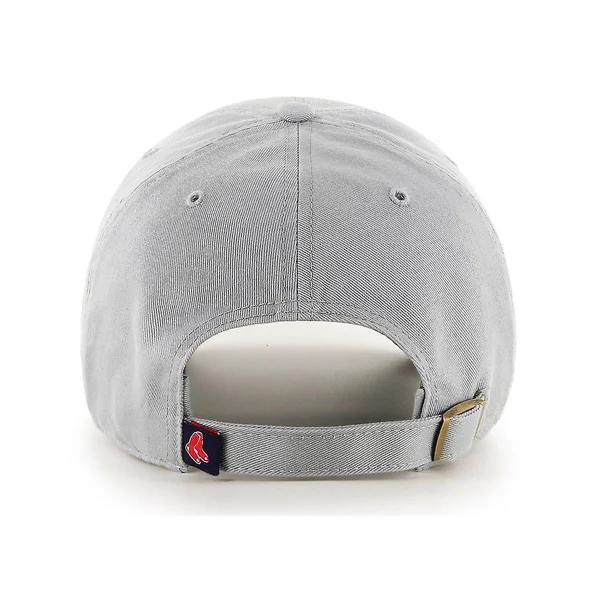 47 Brand Men's Boston Red Sox Clean Up Strapback Grey