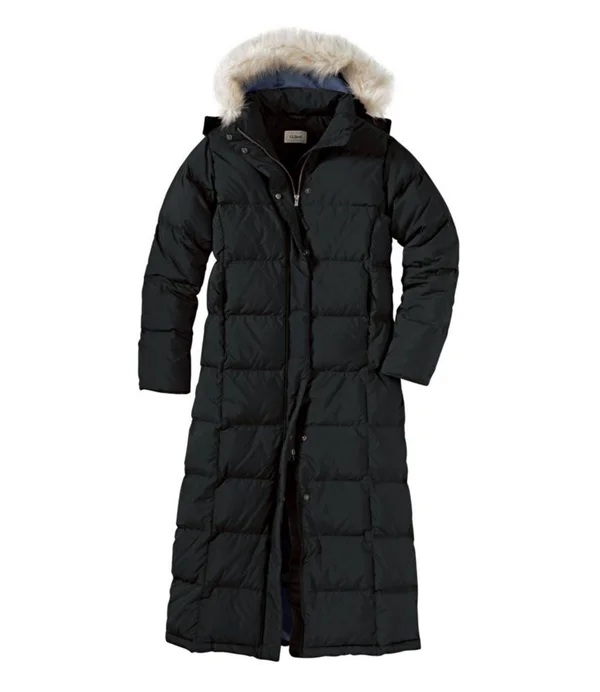 Women's Petite Ultrawarm Down Winter Coat, Long Black Medium, L.L.Bean