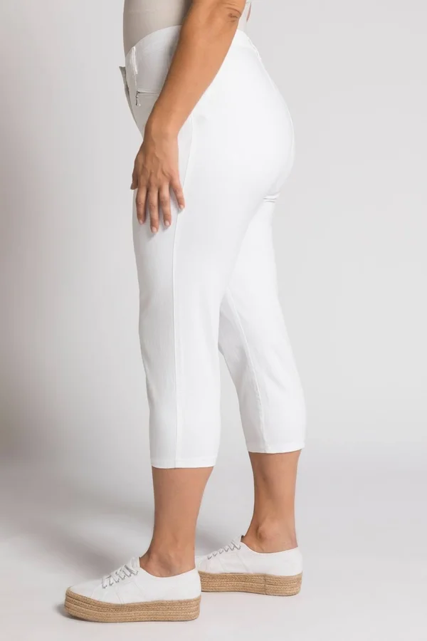 Ulla Popken Women's Plus Size Stretch Capri Pants 653934 - Size: 26, White