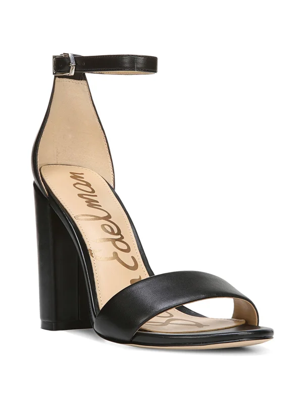 Sam Edelman Women's Yaro Ankle-Strap Leather Sandals - Black - Size 10