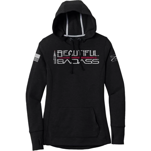 Grunt Style Women's Beautiful Badass Hoodie - Patriotic Apparel
