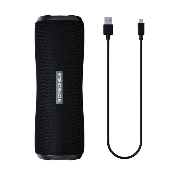 NCredible Cannon Portable, Waterproof Bluetooth Speaker Black/Gunmetal