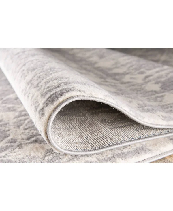 World Rug Gallery Geometric Trellis Bohemian Design Area Rug 7&10x22 x 10& Gray