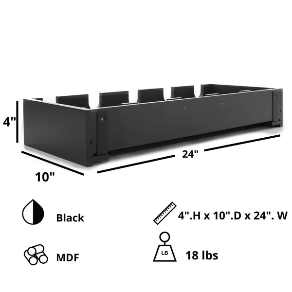 Nexxt Ellington Wine Rack Wall Shelf - Black