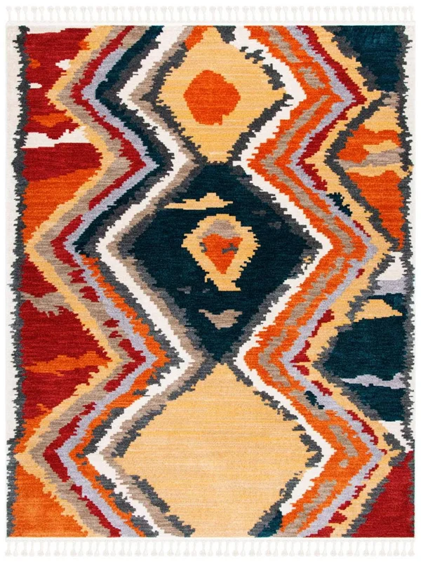 Safavieh Farmhouse 803 Area Rug, Yellow, Red, 5&0x22 x 7&3x22 Rectangle
