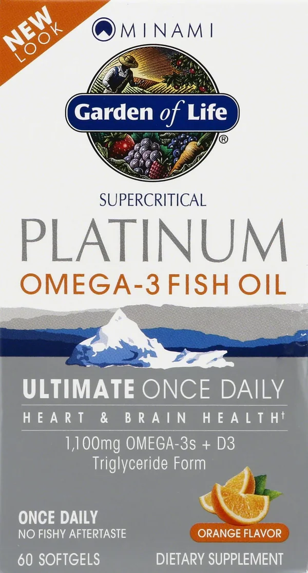 Garden of Life Minami Fish Oil, Platinum, Orange Flavor, Softgels - 60 softgels