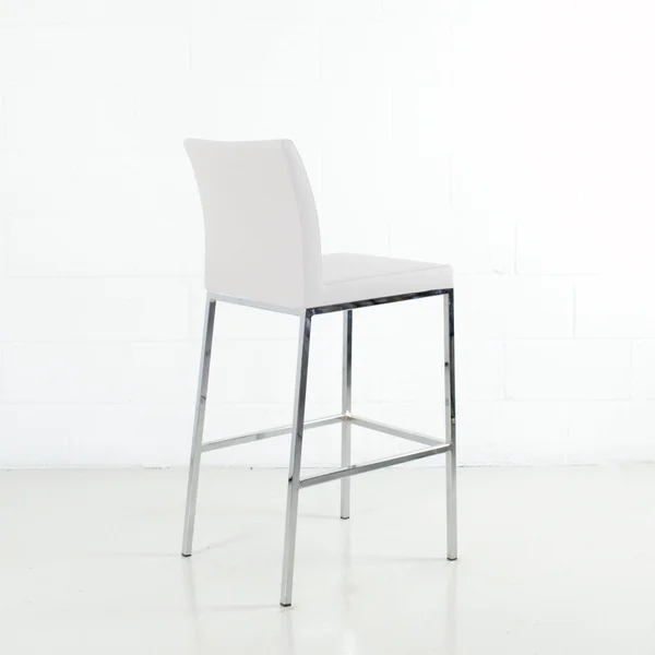 Elite Living Kahlo Leatherette & Stainless Steel Bar Stool (26-inch/ 30-inch) - Charcoal - Counter Height