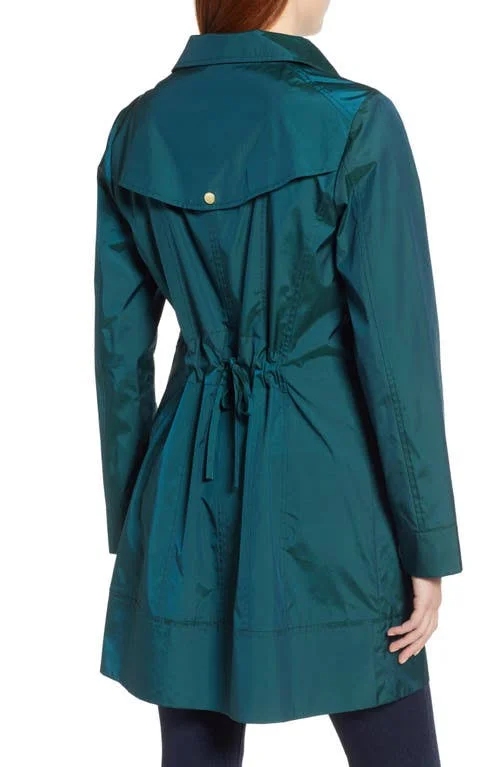Cole Haan Packable Hooded Raincoat - Pine