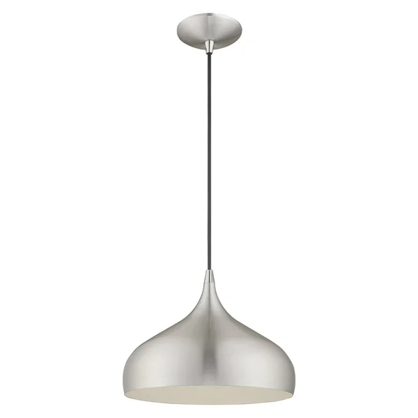 Livex Lighting 41172-66 1-Light Mini Pendant - Brushed Aluminum